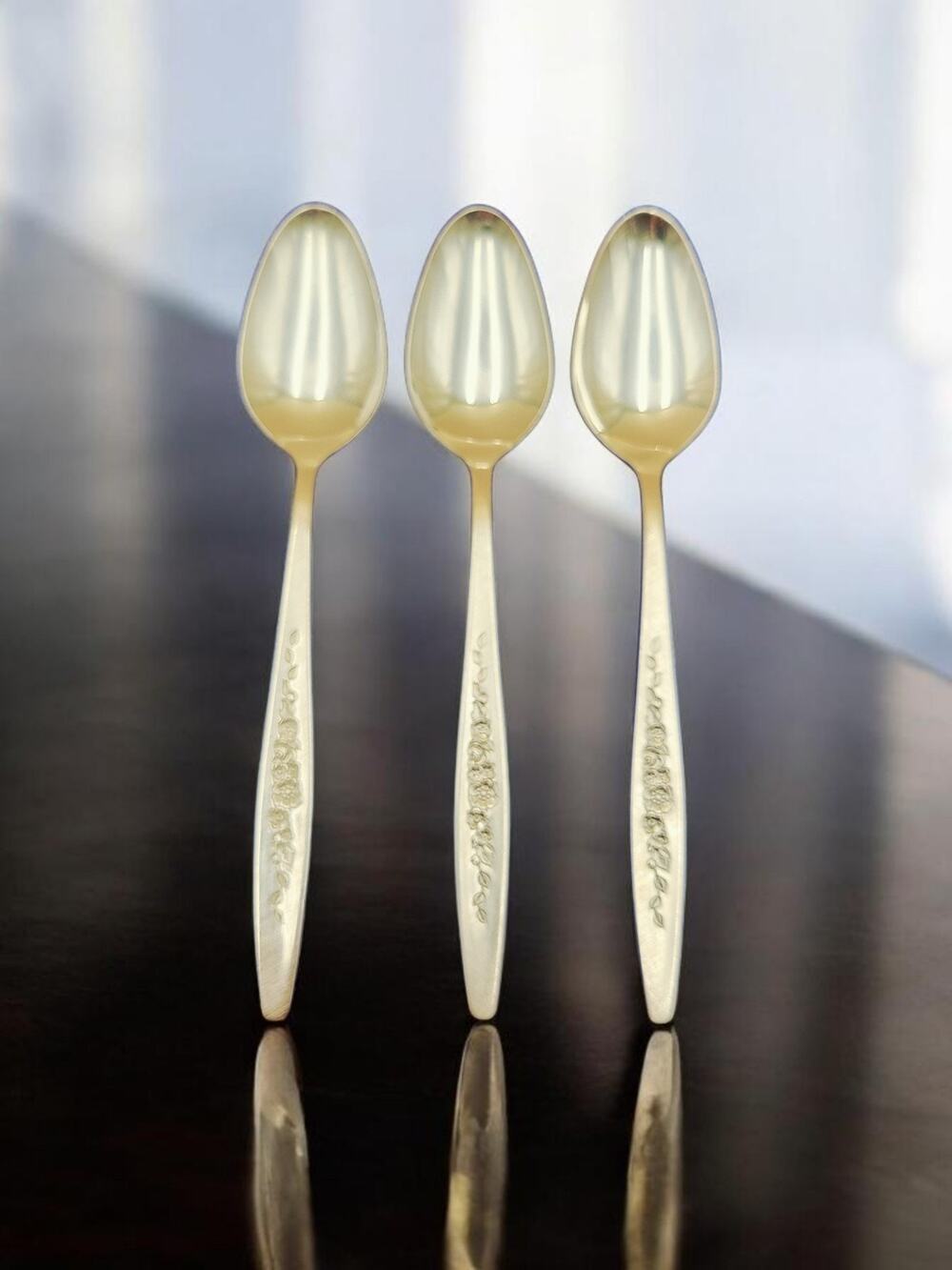 INTERNATIONAL silverplate LAUREL MIST Set 3 Tablespoon Vtg